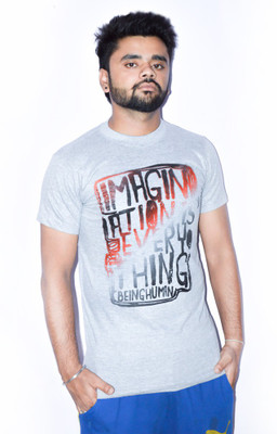 

Darkcollection Printed Men's Round Neck Black T-Shirt, White