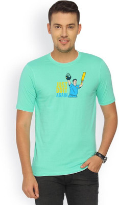 

Campus Sutra Solid Men Round Neck Green T-Shirt, Sea green