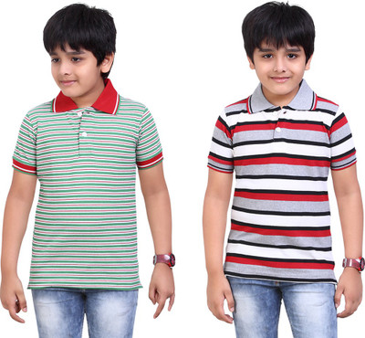 

Dongli Boys Printed T Shirt(Green, Pack of 2), Multicolor