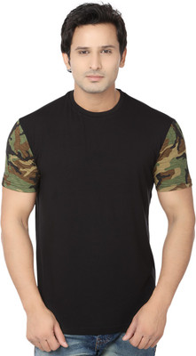 

Fugazee Lifestyle Solid Men's Round Neck Black, Green T-Shirt