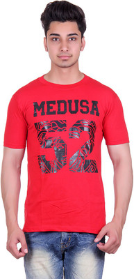 

Urban Street Solid, Graphic Print Men's Round Neck Red T-Shirt