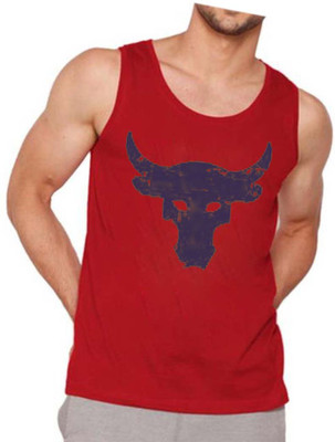 Veirdo Printed Men Round Neck Red T-Shirt