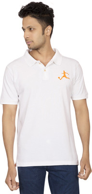 

Red Line Solid Men's Polo Neck White T-Shirt
