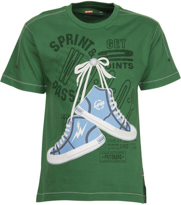 

Fritzberg Boys Printed T Shirt(Light Green, Green tea