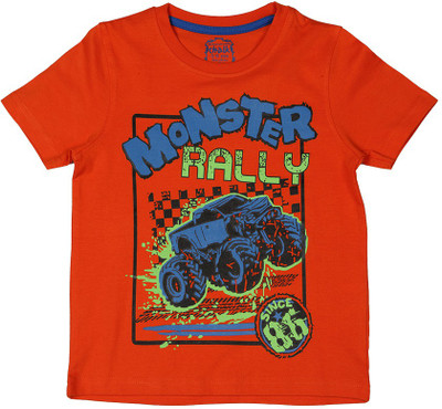 

Chalk by Pantaloons Boys Graphic Print T Shirt(Orange, Pack of 1