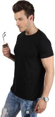 

SayItLoud Solid Men's Round Neck White, Black T-Shirt(Pack of 4, Black;white