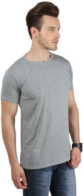 

SayItLoud Solid Men's Round Neck Grey, Black T-Shirt(Pack of 4, Black;grey