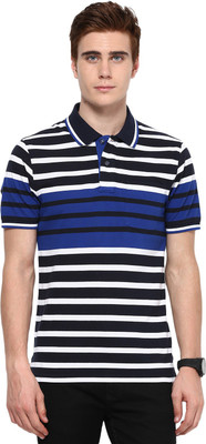 

Mudo Striped Men's Mandarin Collar Multicolor T-Shirt, Multi