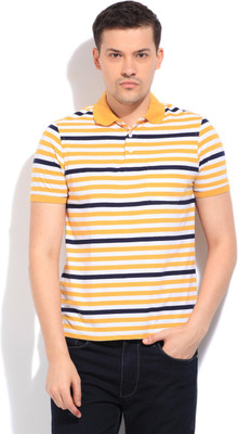 

Peter England Solid Men's Polo Neck T-Shirt, Mediumbluewithyellow