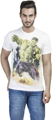 

Avengers Printed Men's Round Neck White T-Shirt