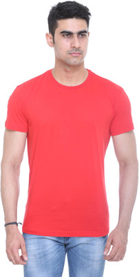 

Colors & Blends Solid Men's Round Neck Red T-Shirt