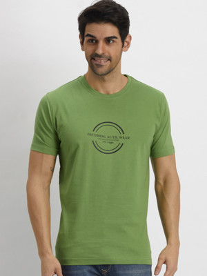 

Fritzberg Printed Men's Round Neck Green T-Shirt