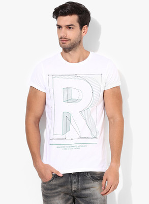 

Jack & Jones Graphic Print Men's Round Neck White T-Shirt