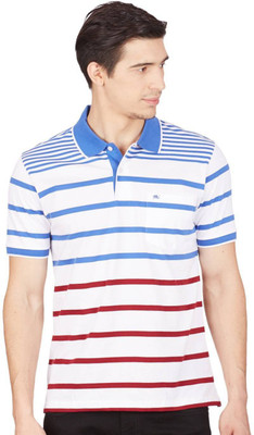 

Monte Carlo Striped Men's Polo Neck White, Blue T-Shirt