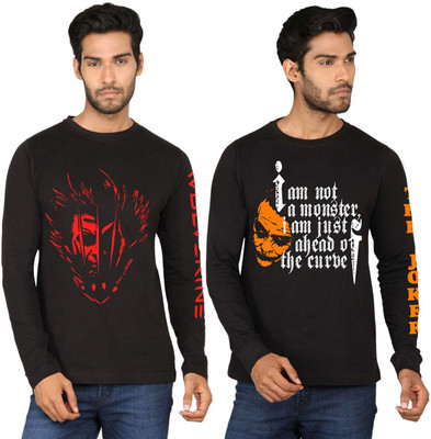 

SayItLoud Printed Men's Round Neck Black T-Shirt(Pack of 2