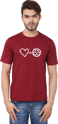 

Weardo Printed Men's Round Neck Maroon T-Shirt