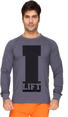

SayItLoud Printed Men's Round Neck Grey T-Shirt, Dark grey
