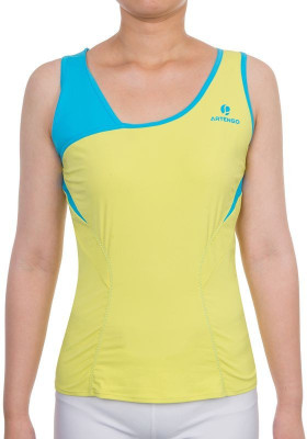 

Decathlon - Artengo Solid Women's Scoop Neck Yellow, Blue T-Shirt, Blue;yellow