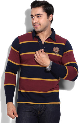 

Proline Striped Men's Polo Neck Blue T-Shirt, Dn/mr/yl