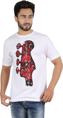 

Checkers Bay Printed Men's Round Neck White T-Shirt