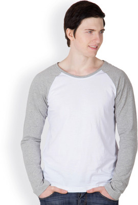 

Rigo Solid Men's Round Neck White, Grey T-Shirt