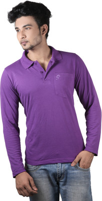 

Spur Solid Men's Polo Neck Purple T-Shirt, Orchid