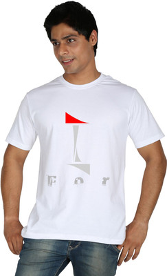 

Trendster Printed Men's Round Neck White T-Shirt