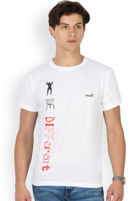 

Kingaroo Printed Men' Round Neck White T-Shirt