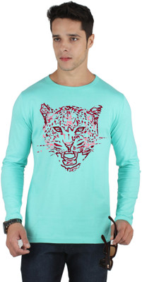 

SayItLoud Printed Men' Round Neck Light Green T-Shirt, Aqua green