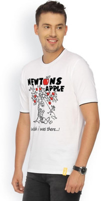 

Campus Sutra Printed Men Round Neck White T-Shirt