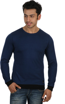 

Rigo Solid Men's Round Neck Blue T-Shirt