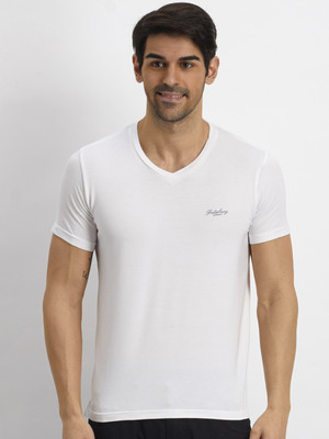 

Fritzberg Solid Men's V-neck White T-Shirt