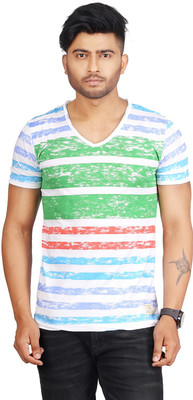 

Masculino Latino Printed Men' V-neck Multicolor T-Shirt, Multi