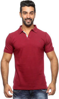 

Sports 52 Wear Solid Men's Polo Neck Maroon T-Shirt
