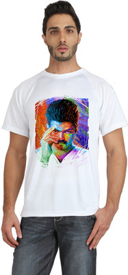 

Trionic Printed Men's Round Neck White T-Shirt, Snow white