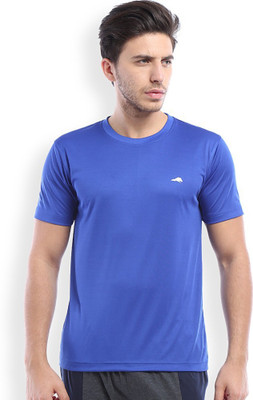 

2Go Solid Men Round Neck Blue T-Shirt, Royal blue