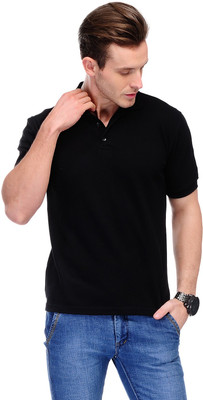 

Scott International Solid Men' Polo Neck Black T-Shirt