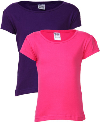 

Gkidz Girls Solid T Shirt(Pink, Fushia