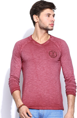 Flipkart Red V Neck T Shirt Mens Price History Of Roadster Solid
