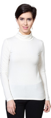 

Honey By Pantaloons Solid Women's Round Neck White T-Shirt, Off white
