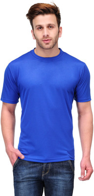 

Koolpals Solid Men Round Neck Blue T-Shirt, Royal blue