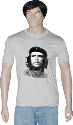 

Tshirt.in Graphic Print Men' Round Neck Grey T-Shirt, Grey melange