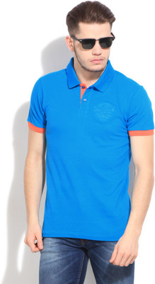 

Arrow Sport Solid Men's Polo Neck Blue T-Shirt