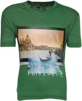 

Fritzberg Boys Printed T Shirt(Light Green, Green tea