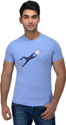

Surly Printed Men's Round Neck Blue T-Shirt