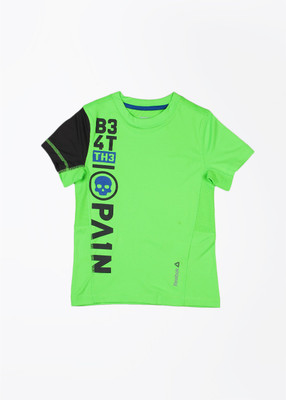 

REEBOK Boys Printed T Shirt(Green, Solar green