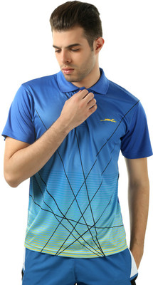 

Stag Printed Men's Polo Neck Blue, Blue T-Shirt