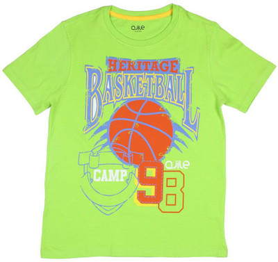 

Ajile by Pantaloons Boys Graphic Print T Shirt(Light Green, Pack of 1