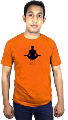 

SVX Printed Men's Round Neck Orange T-Shirt