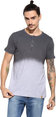 CAMPUS SUTRA Solid Men Round Neck Grey T-Shirt